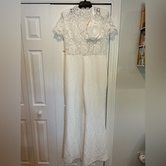 Nadine Merabi Hattie White Jumpsuit - Picture 3 of 8